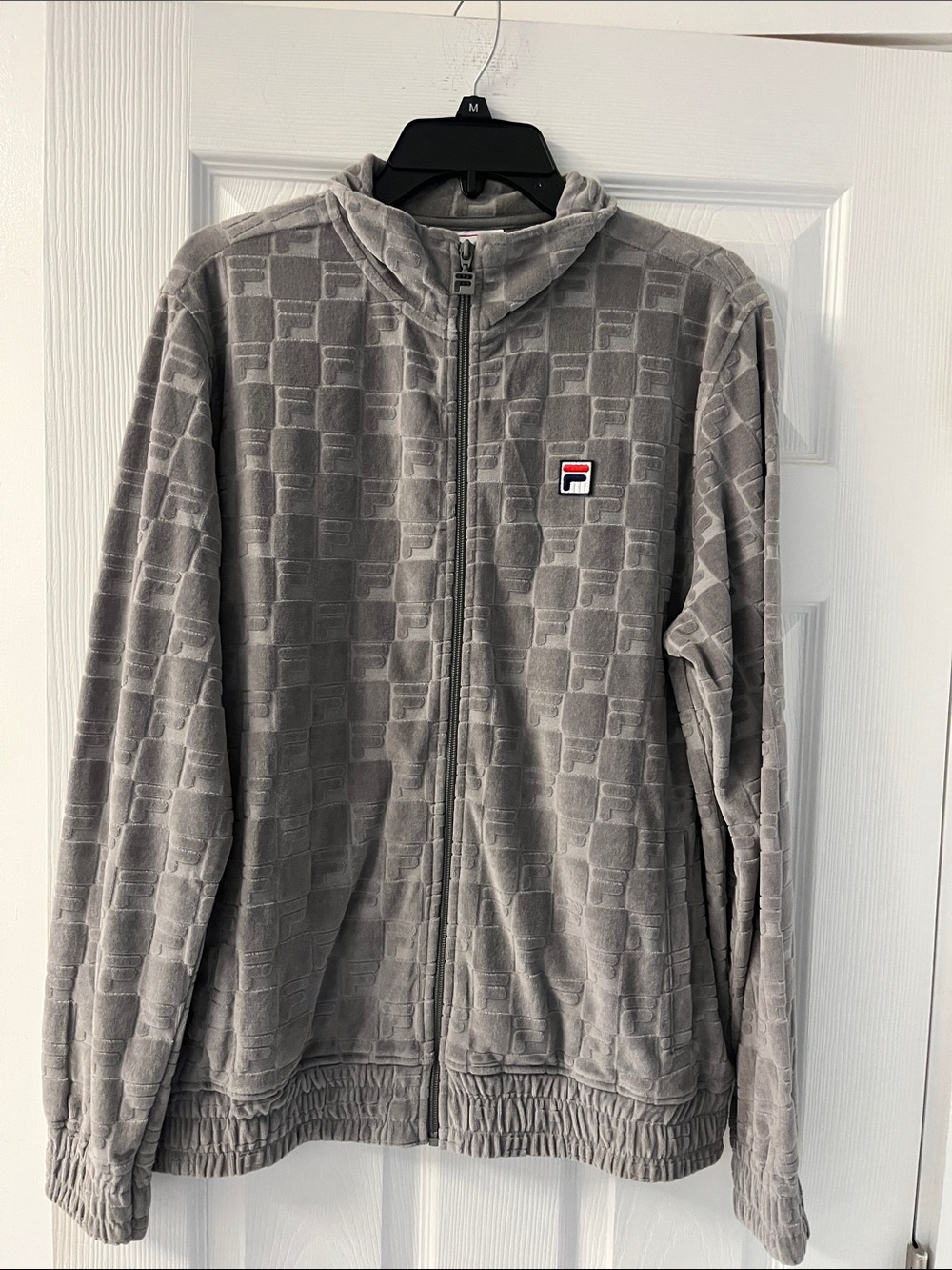 Fila Men's Gray Full-Zip Hooded Jacket